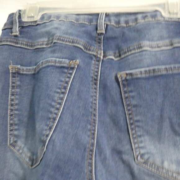 SWS X DENIM CO. CALI | size 7 | Blue Distressed Denim | Cali High Rise Skinny - Picture 11 of 16